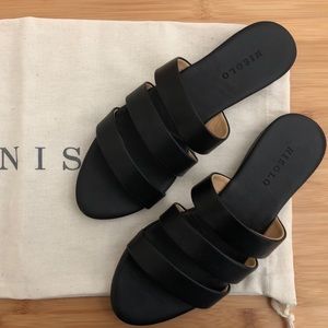 Nisolo Black Leather Strappy Sandals